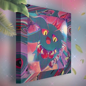 Flotte-Mèche • Toile Pokémon • Idée de cadeau Art