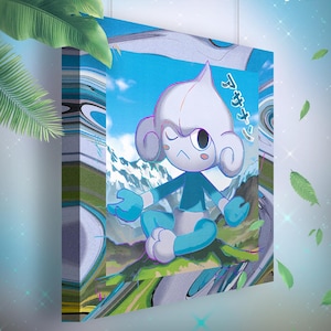 Méditikka • Toile Pokémon • Idée de cadeau Art