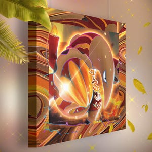 Aflamanoir • Toile Pokémon • Idée de cadeau Art