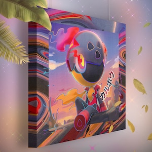 Charbambin • Toile Pokémon • Idée de cadeau Art