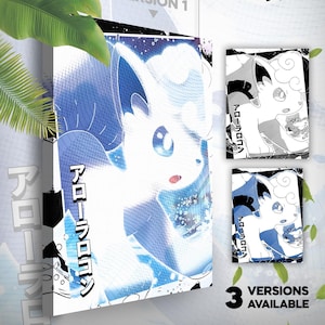 Goupix d'Alola • Toile Pokémon • 3 versions disponibles • Idée de cadeau Art