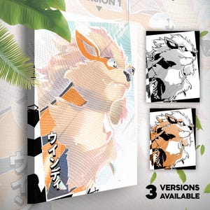 Arcanin • Toile Pokémon • 3 versions disponibles • Idée de cadeau Art