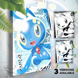 Manaphy • Toile Pokémon • 3 versions disponibles • Idée de cadeau Art