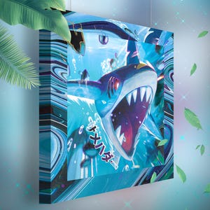 Sharpedo • Toile Pokémon • Idée de cadeau Art