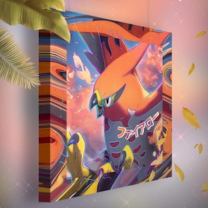 Flambusard • Toile Pokémon • Idée de cadeau Art