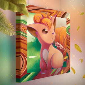 Goupix • Toile Pokémon • Idée de cadeau Art