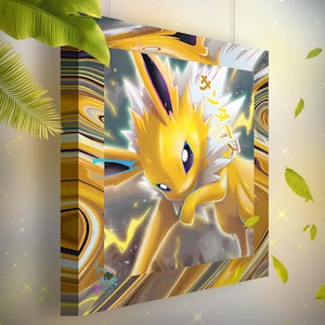Voltali • Toile Pokémon • Idée de cadeau Art