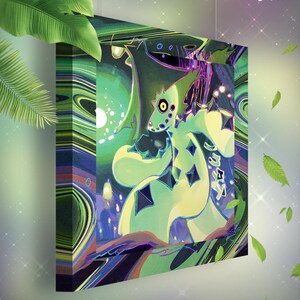 Cacturne • Toile Pokémon • Idée de cadeau Art