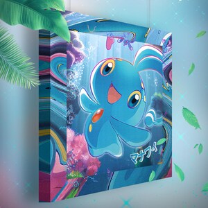 Manaphy • Toile Pokémon • Idée de cadeau Art