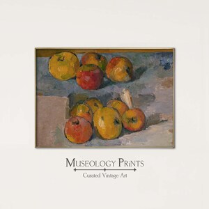Fruit Still Life Apples Oil Painting | Red Yellow Vintage Still Life Antique Art | PRINTABLE Instant Download Wall Art | 144 Museology