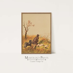 Bird Dog Hunting Decor | Duck Hunter Gift Vintage Painting | Antique Hunting Dog Print | Instant Download PRINTABLE Wall Art | 580 Museology