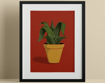 Impression artistique serpent plante