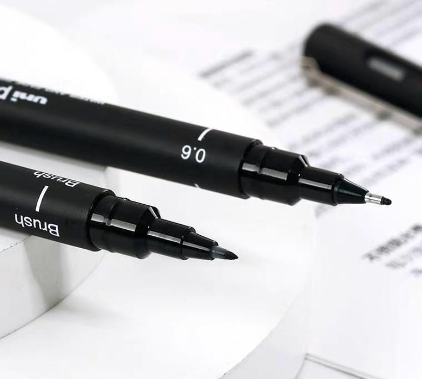 uni pin fine line drawing pen water and fade proof