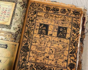 Junk journal kit, ephemera kit, gothic, mystic and occult scrapbook paper