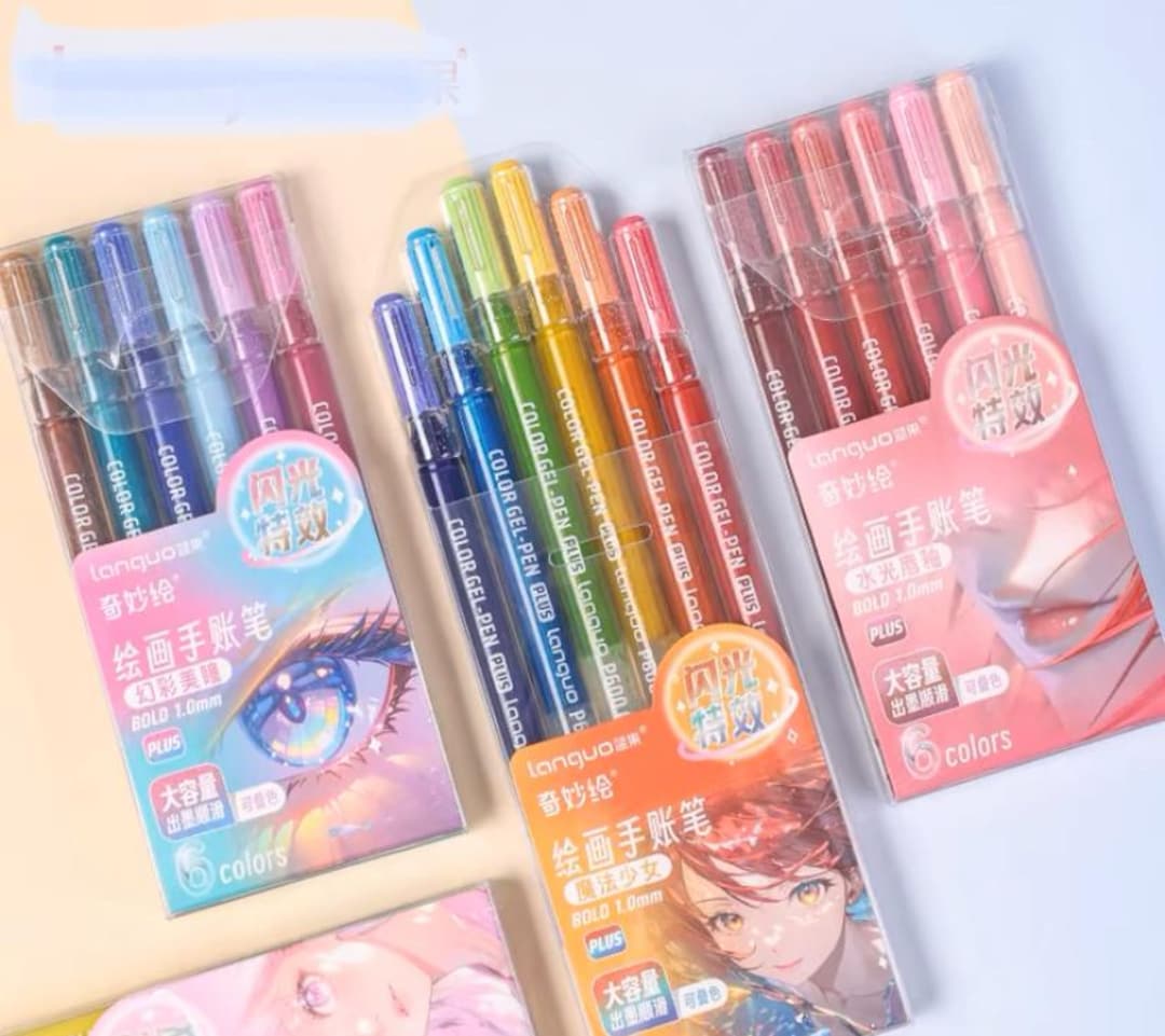 61pcs Languo Metallic Color Gel Pen Set 1mm - Etsy
