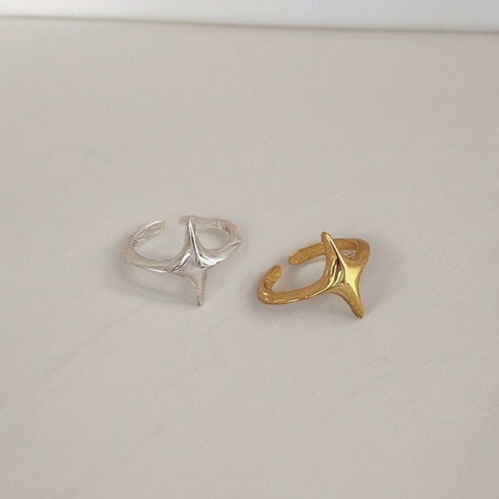 Gold Star Ring, Starburst Jewelry, Dainty Gold Ring, Sparkling Star ...