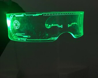 Lunettes de soleil lumineuses à LED, teintes festives à la mode avec effets lumineux colorés pour hommes et femmes