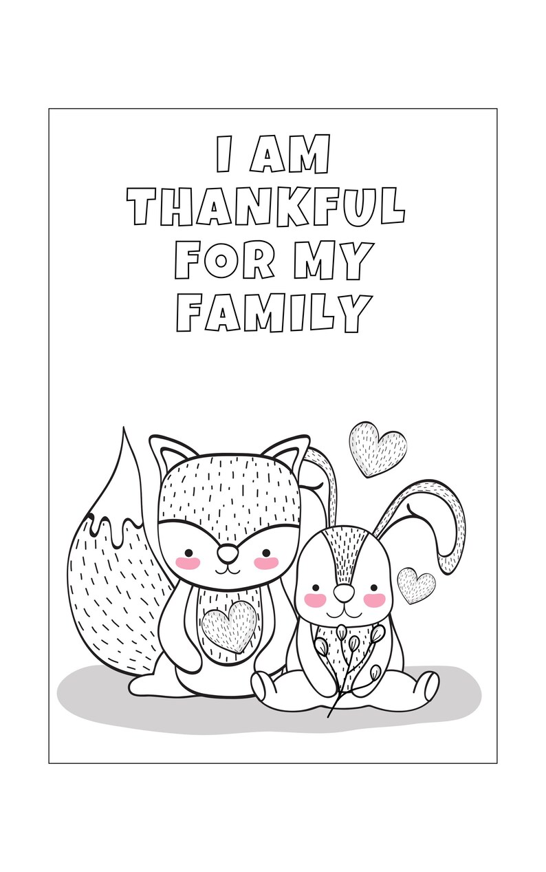 30-day Gratitude Coloring Pages for Kids - Etsy