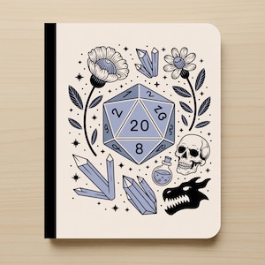 Fantasy Spiral Notebook - Ruled Line, Dungeons and Dragons Journal, Creative Writing Pad, Gift for Gamers, Artistic Sketchbook, Witchy