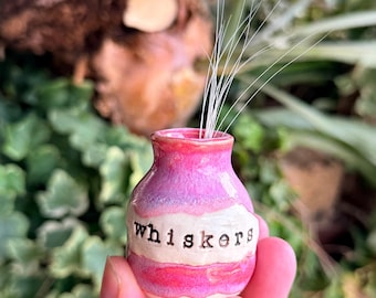 Hand-Thrown Whiskers Keepsake Vase - Glazed Ceramic