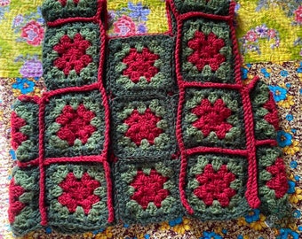 Handmade Granny Square Crochet Vest