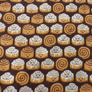 Cinnamon Roll Fabric | Foil Metallic | 100% Cotton Quilting by the yard