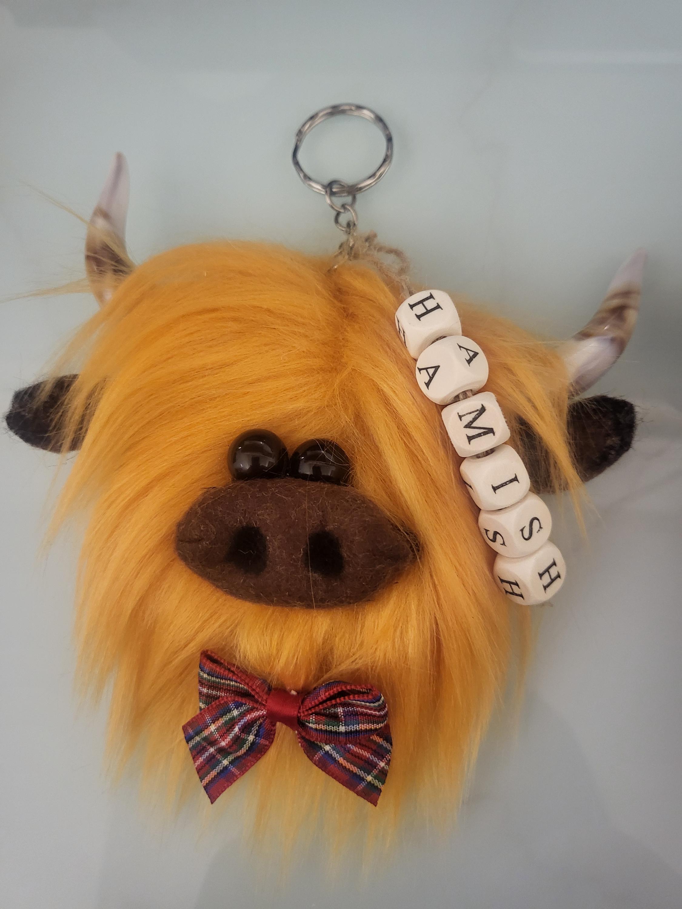 Highland Cow Bag/car Charms Gift UK