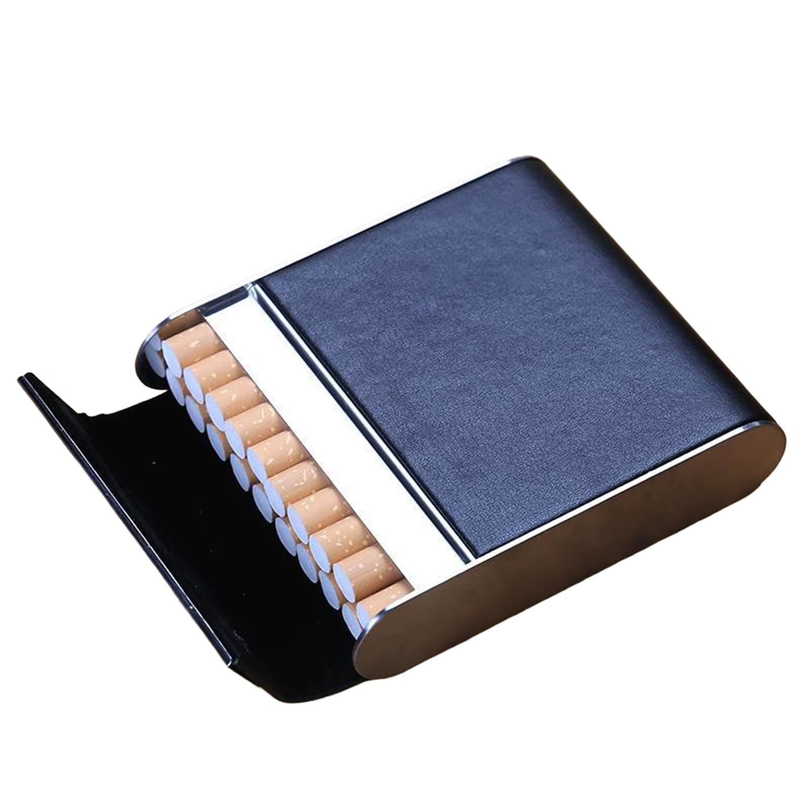 Metal Flip-top Cigarette Case, Slim Hard Shell Cigarette Box for Full ...