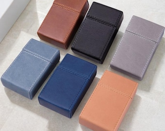 Personalisierte Zigarettenspitze, Zigarettenetui Geschenk für Raucher, benutzerdefinierte Zigarettenschachtel, Zigarre, Zigarettenetui aus Leder, Geschenk für ihn