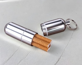 Personalisierte wasserdichte Zigarettenspitze, Zigarettenetui Geschenk für Raucher, benutzerdefinierte Zigarettenschachtel, Zigarre, Metallzigarettenetui, Geschenk für ihn