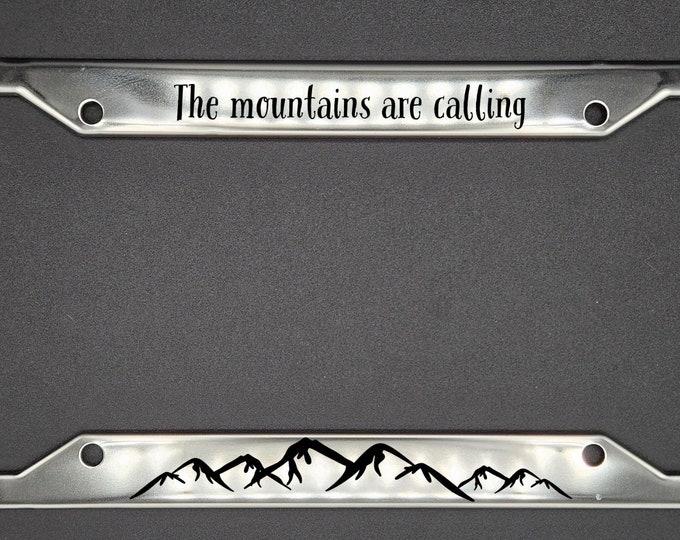 The Mountains Are Calling License Plate Frame License Plate mts02