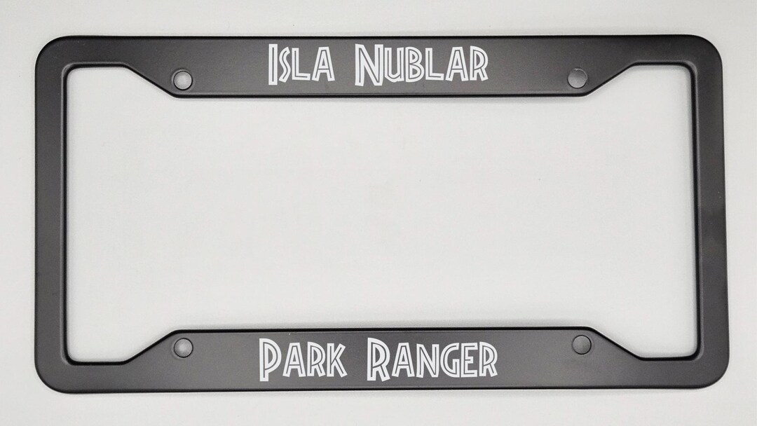 Isla Nublar Park Ranger - Metal License Plate Frame - Etsy