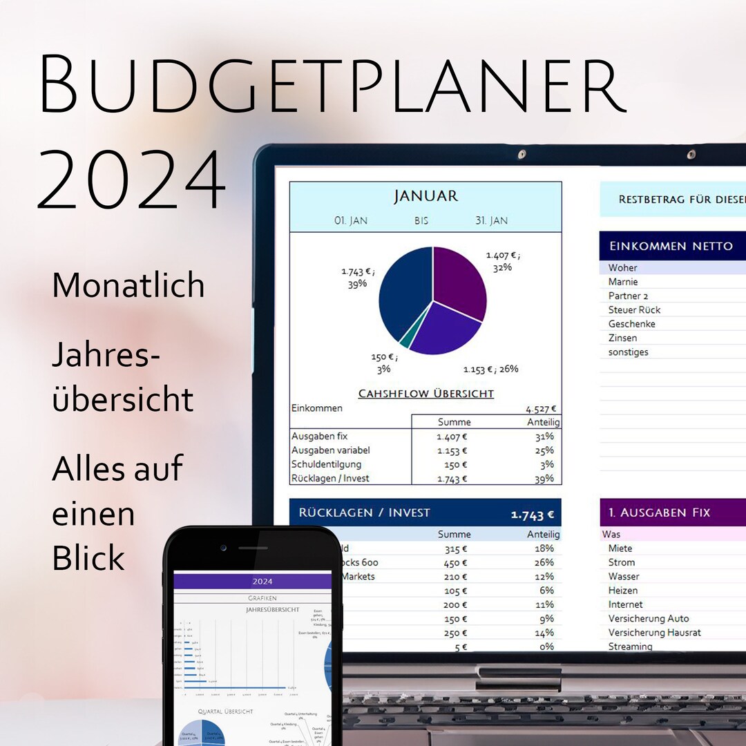  Financial Planner German 2024 Personal Finance Tracker Financial Motiv 