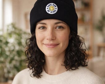 Have Fun Be Kind beanie | Embroidered Positive Vibe Logo