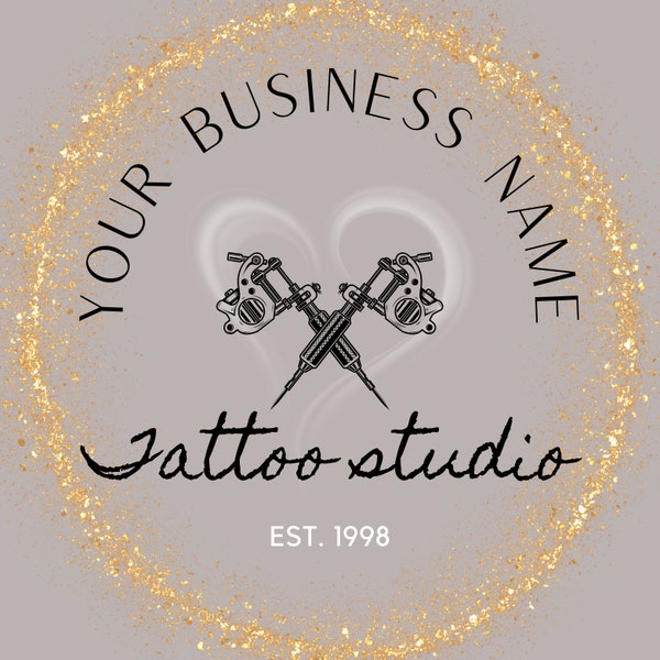 Tattooist editable logo design