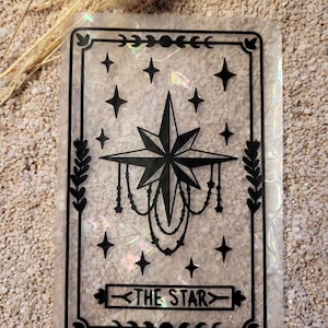 Apanhador de sol, adesivo de janela, carta de tarô estrela