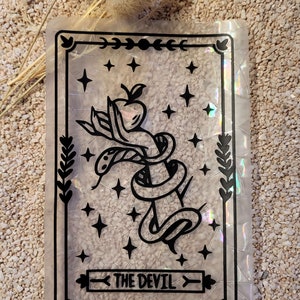 Zonnevanger raamsticker, tarotkaart van de duivel