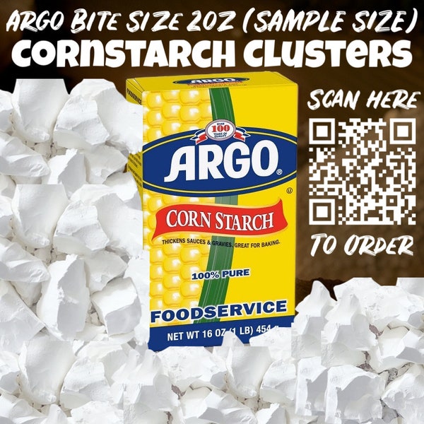 EXTRA HARD !! Argo Cornstarch Mini Chunks Crumbles (Sample Pack) 2oz #CrunchyCornstarchChunk #ExtraHardCornstarchChunks #SnackSize #Argo