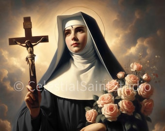 St. Rita of Cascia | DIGITAL OIL PAINT | Catholic Printable | Catholic Art | Patron Saint | Digital Download