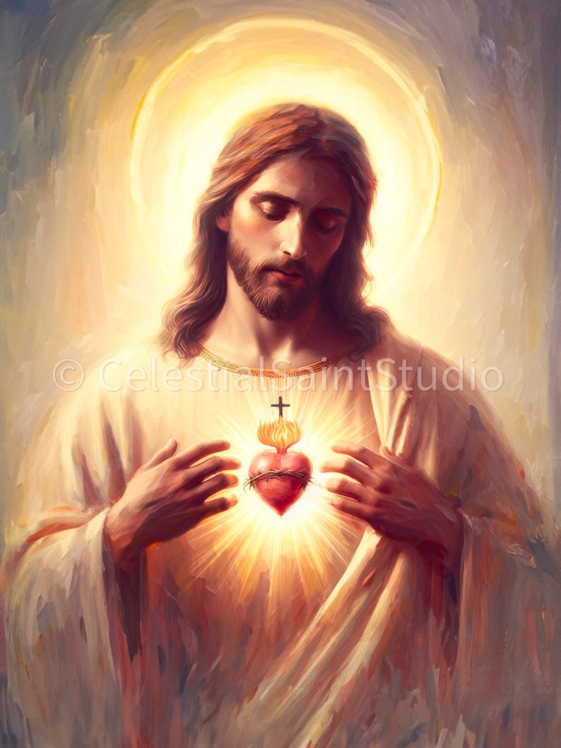 Sacred Hearts von Jesus und Maria Sagrado Corazon De Jesus Unbeflecktes