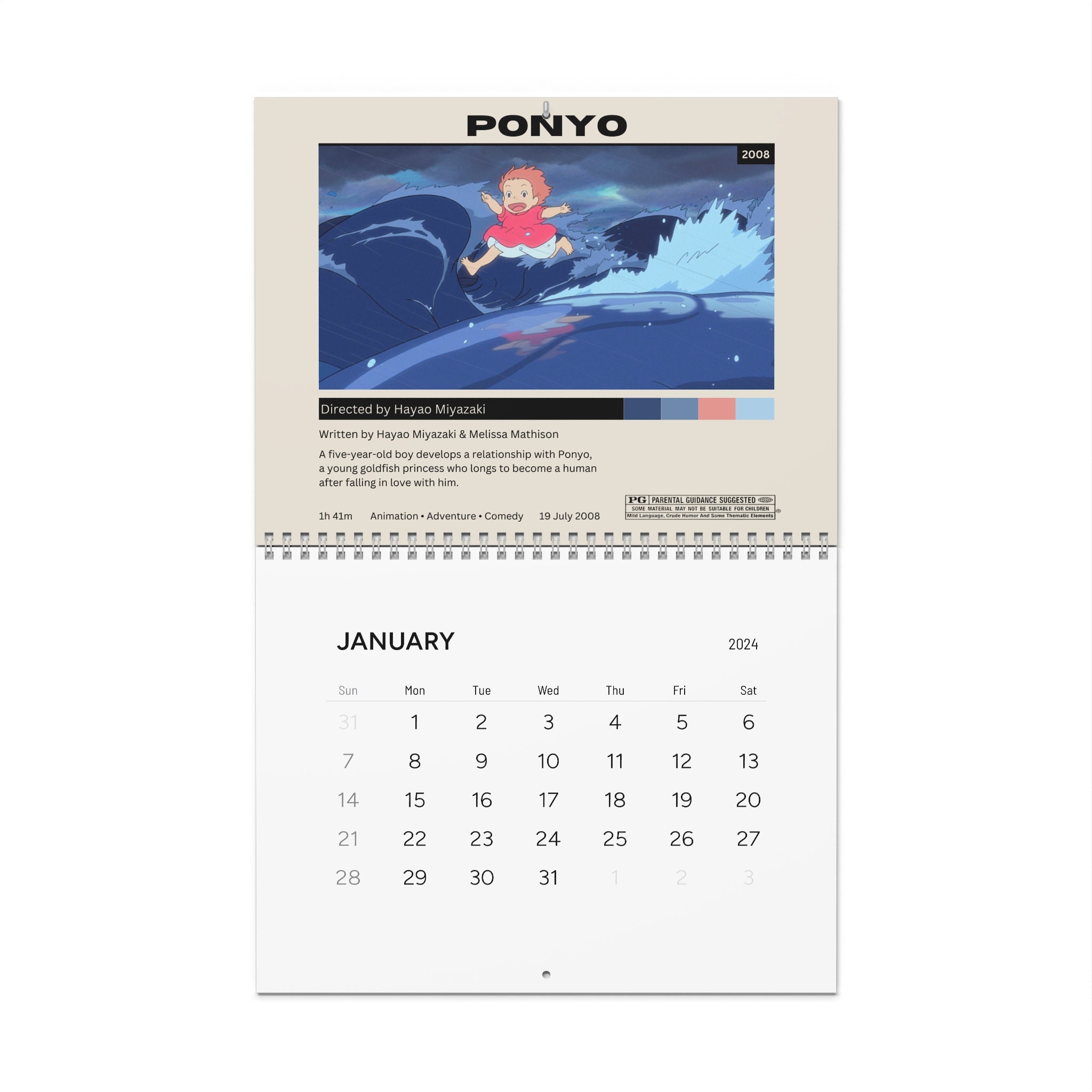 Studio Ghibli Wall Calendars (2024) sold by Acclaim Terrorist SKU