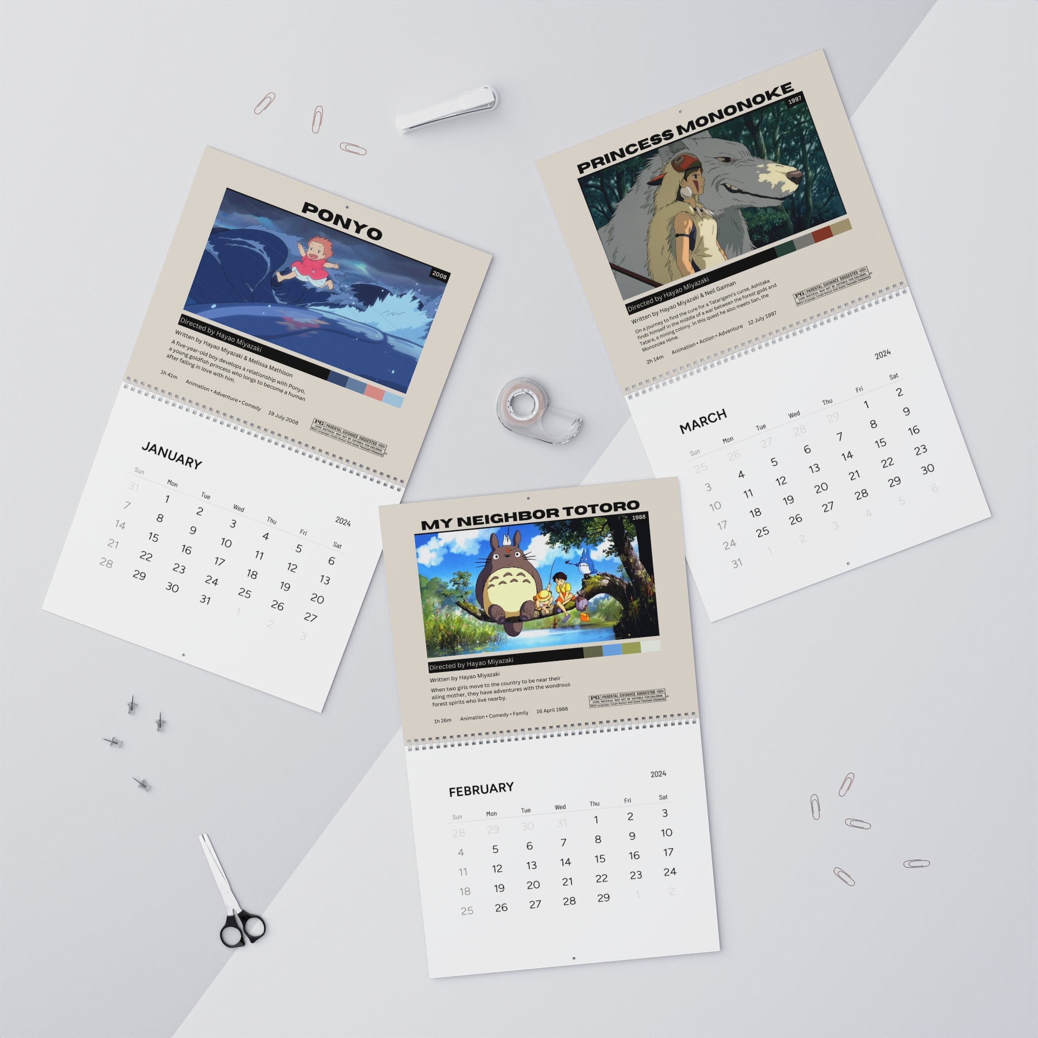 Studio Ghibli Wall Calendars (2025) sold by Acclaim Terrorist SKU
