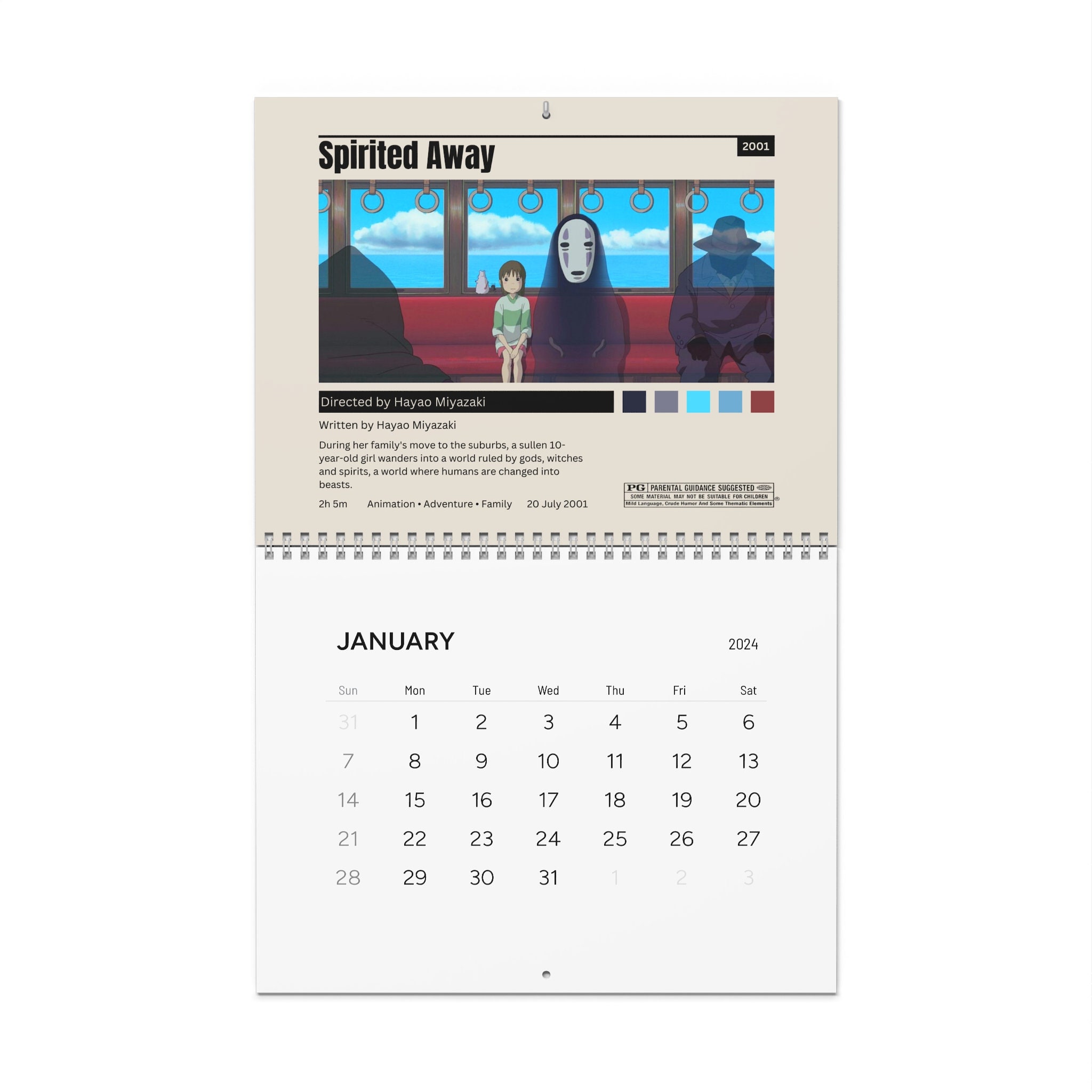 2024 in Hayao Miyazaki Wall Calendars Etsy