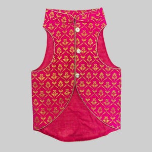Hot Pink Dog Sherwani, Indian dog outfit, Dog Kurtas, Pet wedding outfit, Dog Wear,
