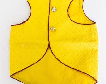 Yellow Sherwani for pet, Indian dog outfit, Indian pet sherwani, pet wedding outfit, dog sherwani, Embroidered dog Sherwani, Dog Wear