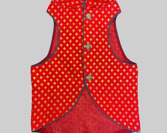 Red Diamond Sherwani for pet, Indian dog outfit, Indian pet sherwani, pet wedding outfit, dog sherwani, Embroidered dog Sherwani, Dog Wear