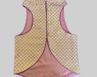 Gulab Gold Sherwani for pet, Indian dog outfit, Indian pet sherwani, pet wedding outfit, Embroidered dog Sherwani, Dog Wear
