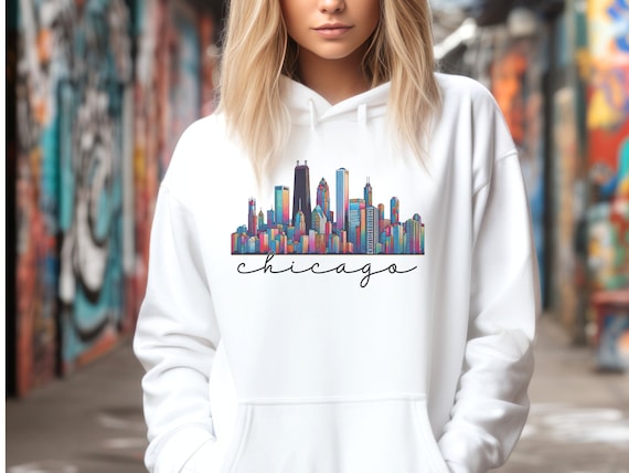 Chicago Skyline T-Shirt Chi Town I Love Wind City Tee Chicago Skyline T-Shirt Chi Town I Love Wind City Tee