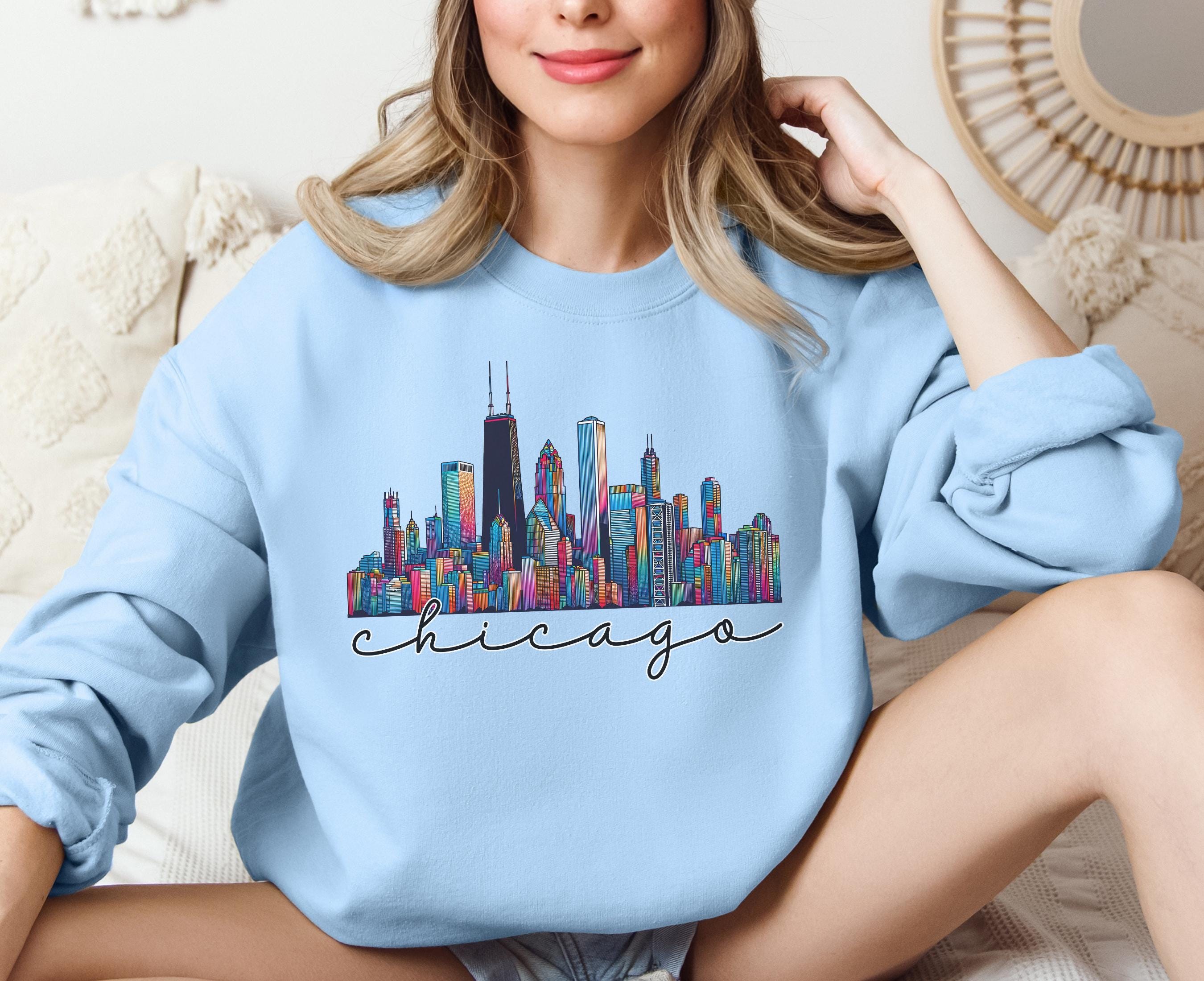 Chicago Skyline Sweatshirt, Chicago Crewneck, or Hoodie