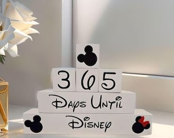 365 Days Disney Countdown, Disney Word Planner Blocks, Custom Disney ...